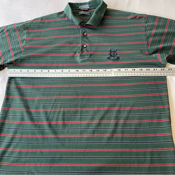 St Andrews Links Tartan Collection short sleeve polo size large Green Red - Picture 6 of 8